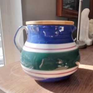 Furio Pottery Pitcher Vase. Made in Italy